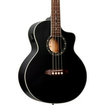 Ortega D7CE 4-String Acoustic Electric Cutaway Bass Guitar Satin Black