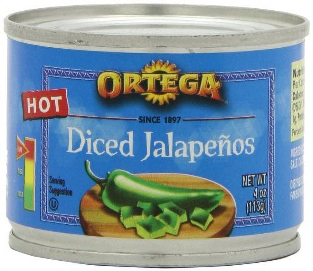 Ortega Diced Jalapenos, 4Ounce Cans (Pack of 4)