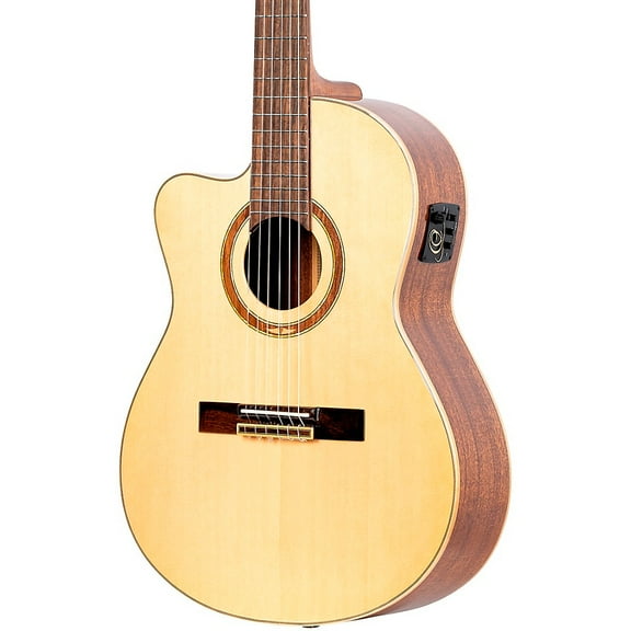 Ortega Family Series Pro RCE138-T4-L Thinline Acoustic Electric Nylon Guitar Natural