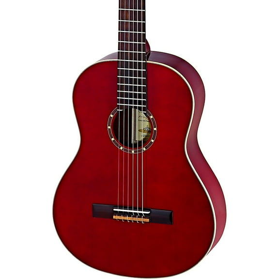 Ortega Family Series R121LWR Left-Handed Classical Guitar Transparent Wine Red