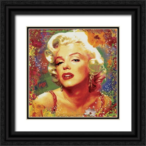 Ortega, Guillaume 12x12 Black Ornate Wood Framed with Double Matting Museum Art Print Titled - Marilyn II