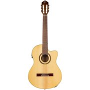 Ortega Guitars 6 String Performer Series Solid Top Slim Neck Acoustic-Electric Nylon Classical Guitar w/Bag, Right RCE138SN