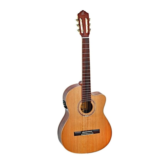 Performer Series Solid Top Slim Neck Acoustic-Electric Nylon Classical Guitar with Bag