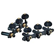 Ortega Guitars Classical Deluxe Tuning Machines 3L x 3R w Baseplate & Black Buttons OTMDLX-BKBK