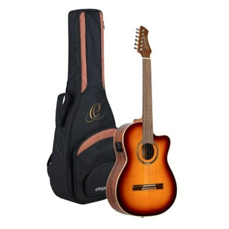 Performer Series Solid Top Slim Neck Acoustic-Electric Nylon Classical Guitar with Bag