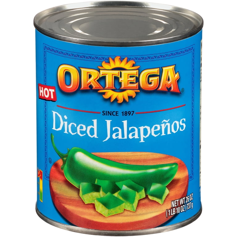 Ortega® Hot Diced Jalapenos 26 oz. Can - Walmart.com