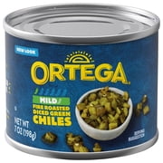 Ortega Mild Fire Roasted Diced Green Chiles, Kosher, 7 oz Can