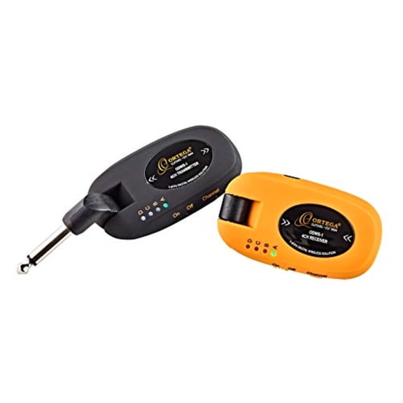 Complete Digital Wireless System for Acoustic & Electric Instruments - 2.4 GHz/ 4 Channel - Transmitter & Receiver - Orange/Back