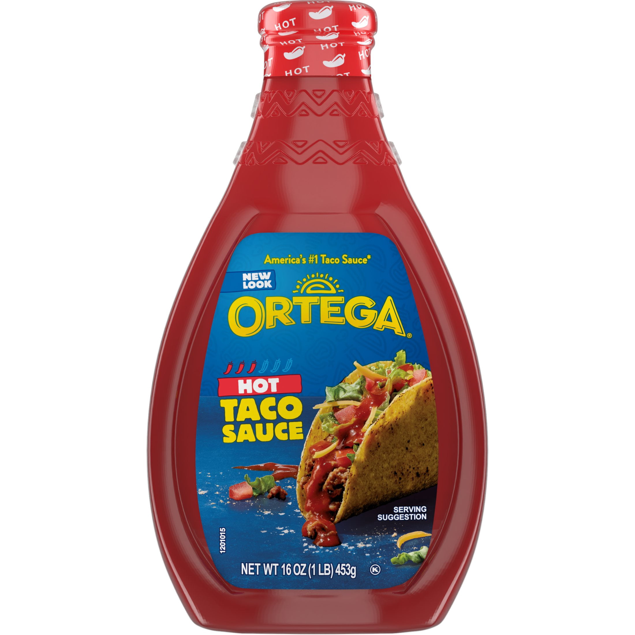 Ortega Hot Taco Sauce 16 oz Thick and Smooth Kosher Spicy Red