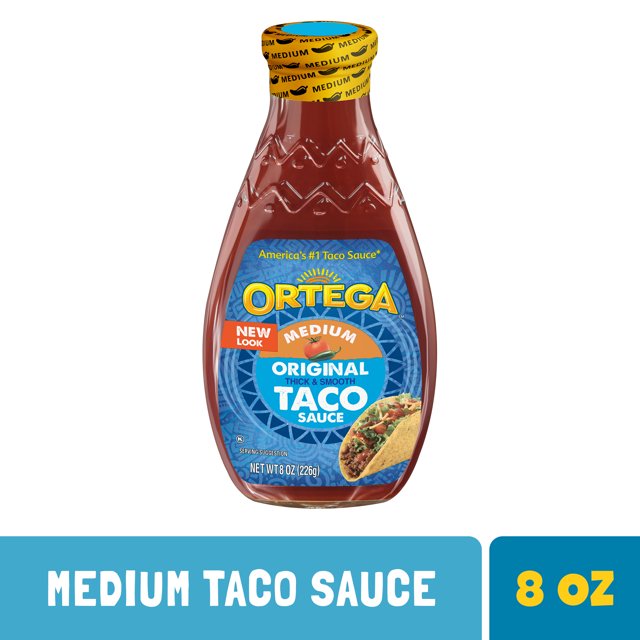 Ortega Original Thick and Smooth Medium Taco Sauce, Kosher, 8 oz