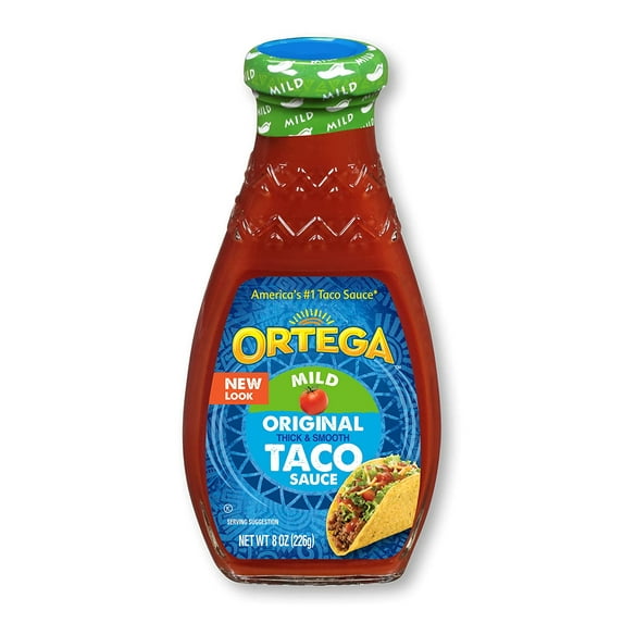 Ortega Original Thick and Smooth Taco Sauce, Mild, 8 Oz, 3 Pack