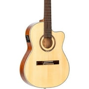 Ortega RCE138-T4 Thinline نايلون كهربائي كهربائي غيتار عالي اللمعان طبيعي