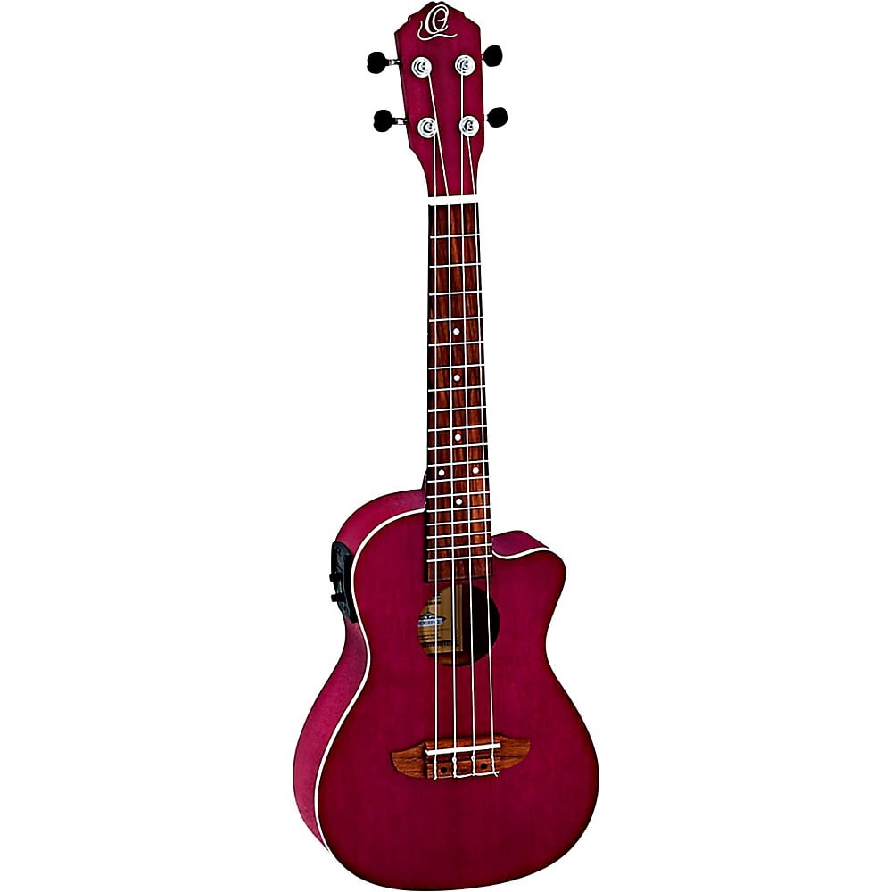 Ortega RUDAWN Earth Series Concert Ukulele Transparent Tequila Sunburst Ruby Raspberry
