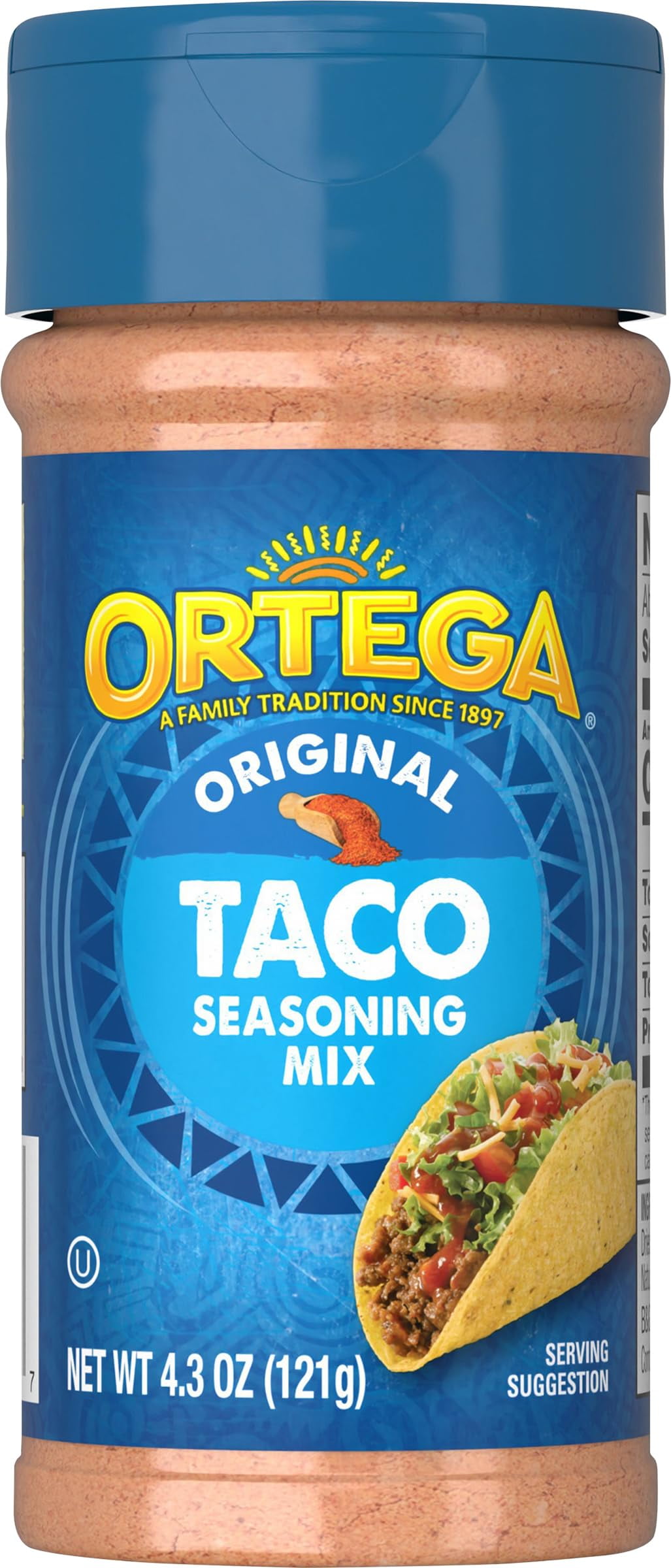 Ortega Seasoning Mix, Taco JMS2 Seasoning, 4.3 Ounce (Pack of 6