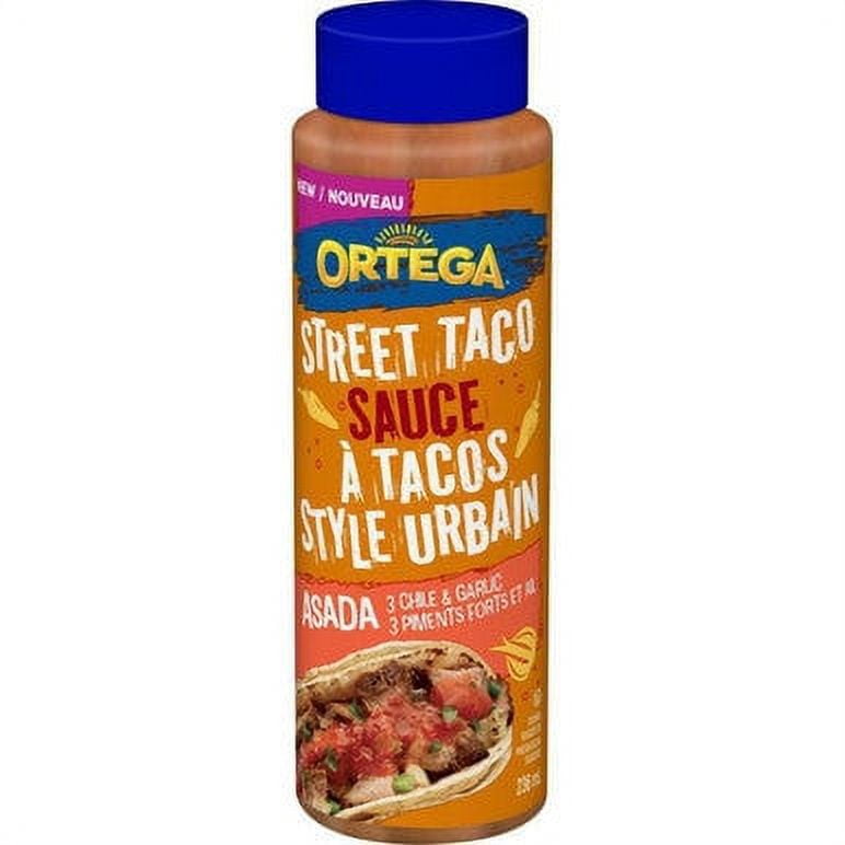 Ortega Street Taco Sauce, Asada, 3 Chile & Garlic, 236ml/8 fl. oz
