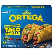 Ortega Yellow Corn Taco Shells, Kosher, Gluten Free, 12 Count, 4.9 oz
