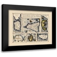 thumbnail image 1 of Ortelius 14x12 Black Modern Framed Museum Art Print Titled - Mediterranean - Ortelius 1587, 1 of 5