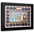 thumbnail image 1 of Ortelius 14x12 Black Modern Framed Museum Art Print Titled - Travels of Abraham Middle East - Ortelius 1570, 1 of 5