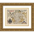 thumbnail image 1 of Ortelius 14x12 Gold Ornate Wood Framed with Double Matting Museum Art Print Titled - Germania Germany - Ortelius 1587, 1 of 4