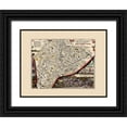 thumbnail image 1 of Ortelius 18x15 Black Ornate Wood Framed with Double Matting Museum Art Print Titled - Salzburg Austria - Ortelius 1571, 1 of 4