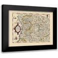 thumbnail image 1 of Ortelius 24x19 Black Modern Framed Museum Art Print Titled - Northwestern Italy - Ortelius 1587, 1 of 5