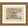 thumbnail image 1 of Ortelius 24x19 Gold Ornate Wood Framed with Double Matting Museum Art Print Titled - Adriatic Eastern Region - Ortelius 1570, 1 of 4