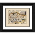 thumbnail image 1 of Ortelius 24x20 Black Ornate Wood Framed with Double Matting Museum Art Print Titled - Switzerland - Ortelius 1560, 1 of 4