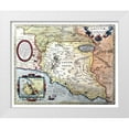 thumbnail image 1 of Ortelius 31x26 White Modern Wood Framed Museum Art Print Titled - Lazio Italy - Ortelius 1570, 1 of 4