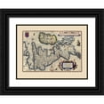 thumbnail image 1 of Ortelius 32x25 Black Ornate Wood Framed with Double Matting Museum Art Print Titled - England Scotland Wales - Ortelius 1570, 1 of 4