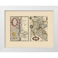thumbnail image 1 of Ortelius 32x25 White Modern Wood Framed Museum Art Print Titled - Europe France Switzerland Italy - Ortelius 1574, 1 of 4