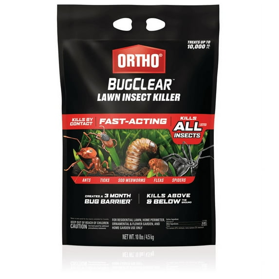 Ortho BugClear 0425310 Insect Killer, Granular, Flower Beds, Home Perimeter, Lawn, Ornamentals, Vegetable Gardens Bag
