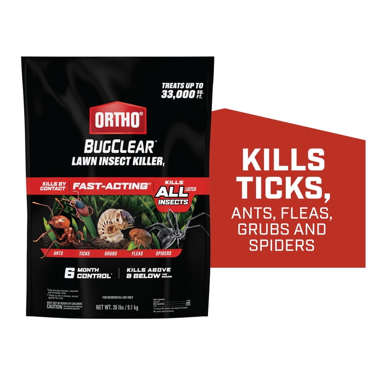 Ortho BugClear Lawn Insect Killer Granules, 20 lb, Kills Ants