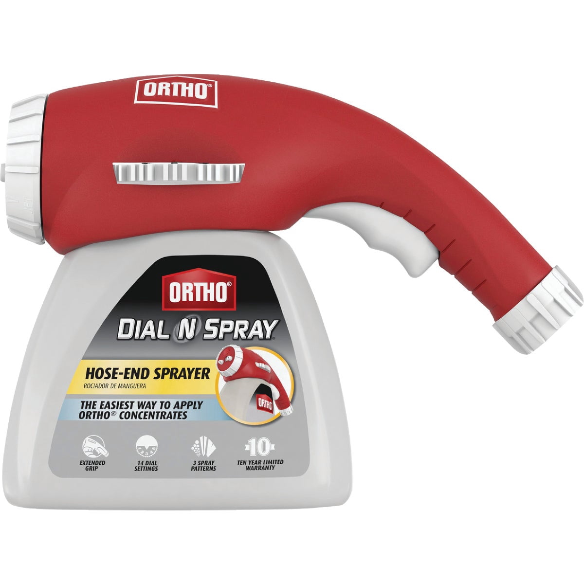 Ortho Dial N Spray Hose-End Sprayer - Manual Operation - 1 Pack, Red