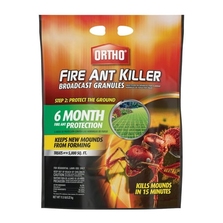 Ortho Fire Ant Killer Broadcast Granules, Treats up to 5,000 sq. ft., 11.5 lb