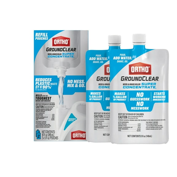Ortho GroundClear Weed & Grass Killer Super Concentrate1, Refill, 2x5oz