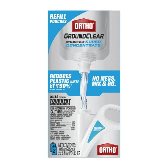 Ortho GroundClear Weed & Grass Killer Super Concentrate1, Refill, 2x5oz