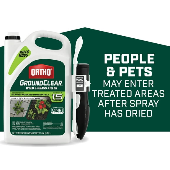 Ortho GroundClear Weed and Grass Killer with Comfort Wand, Kills Moss and More, 1 gal.
