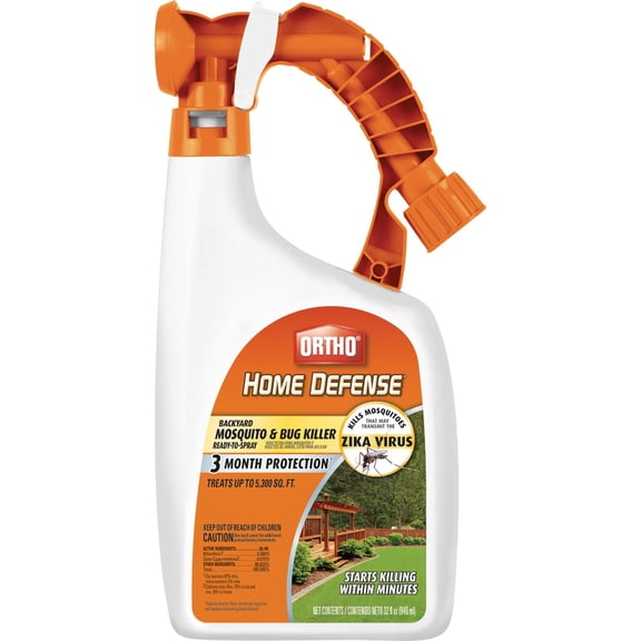 Ortho Home Defense Backyard Mosquito and Bug Killer Ready-To-Spray - Kill Mosquitoes That May Transmit the Zika Virus, 3 Month Protection, 32 oz. (2-Pack)