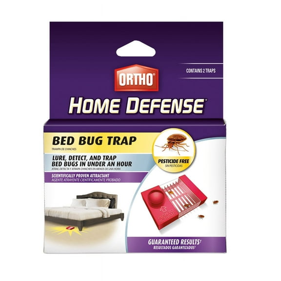 Ortho Home Defense Bed Bug Trap, 2 Traps, Pesticide Free & Easy To Use