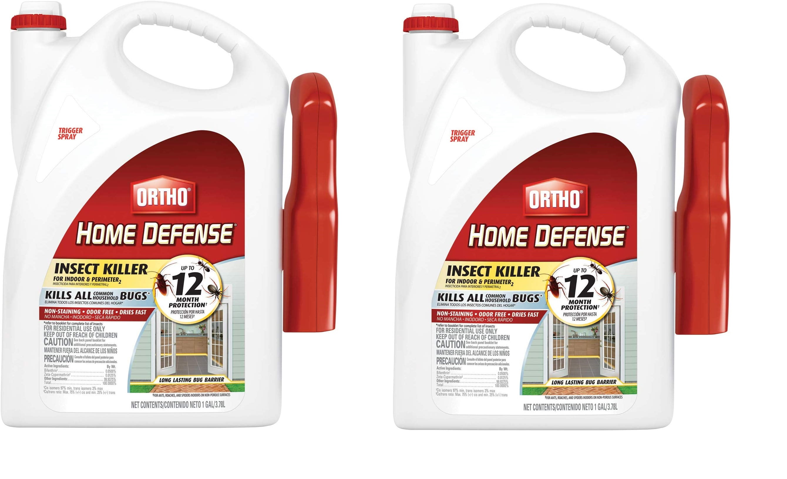 Ortho Home Defense Insect Killer for Indoor & Perimeter2 Ready-To-Use Trigger Sprayer, 1 gal. - 2 Pack