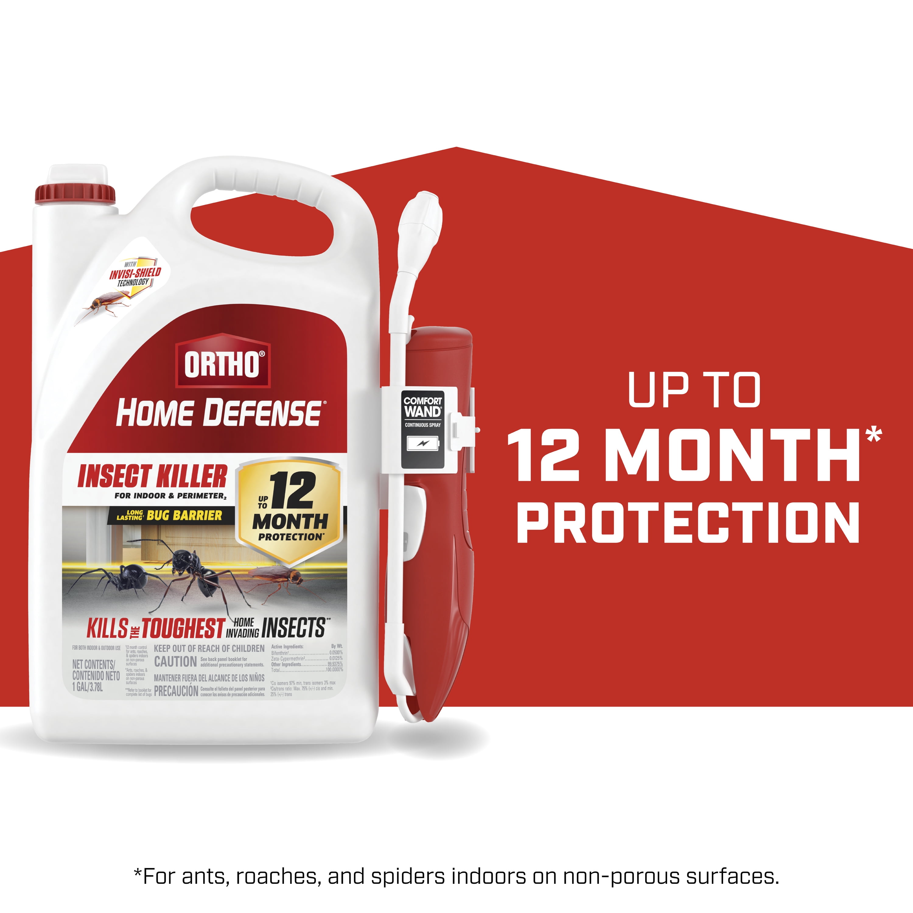 Ortho Home Defense Insect Killer for Indoor & Perimeter2 with Comfort Wand, 1 gal.