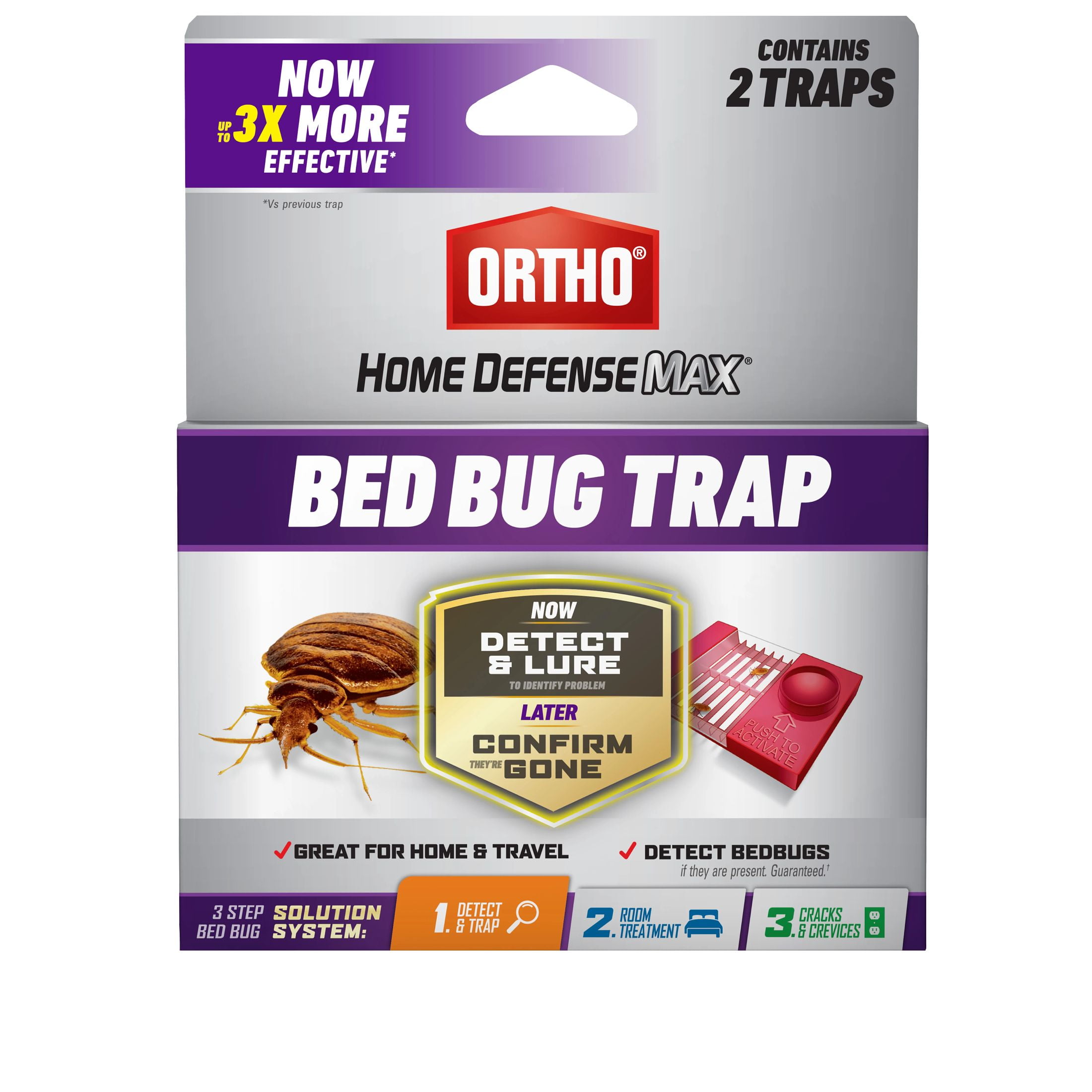 Ortho Home Defense Max Bed Bug Trap Indoor Pesticide-Free, 2-Pack