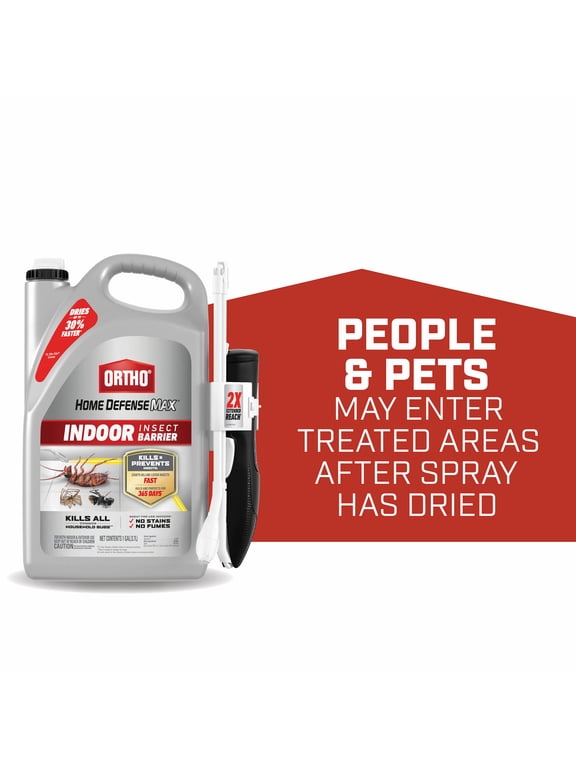Home Defense Max Indoor Insect Barrier with Extended Reach Comfort Wand, 1 gal.