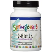Ortho Molecular D-Hist Jr. - 60 قرصًا قابلاً للمضغ | دعم الحساسية للأطفال الذين يعانون من كيرسيتين وبروميلين