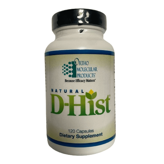 Ortho Molecular Natural D-Hist (120 Capsules) - Sinus & Seasonal Allergy Support