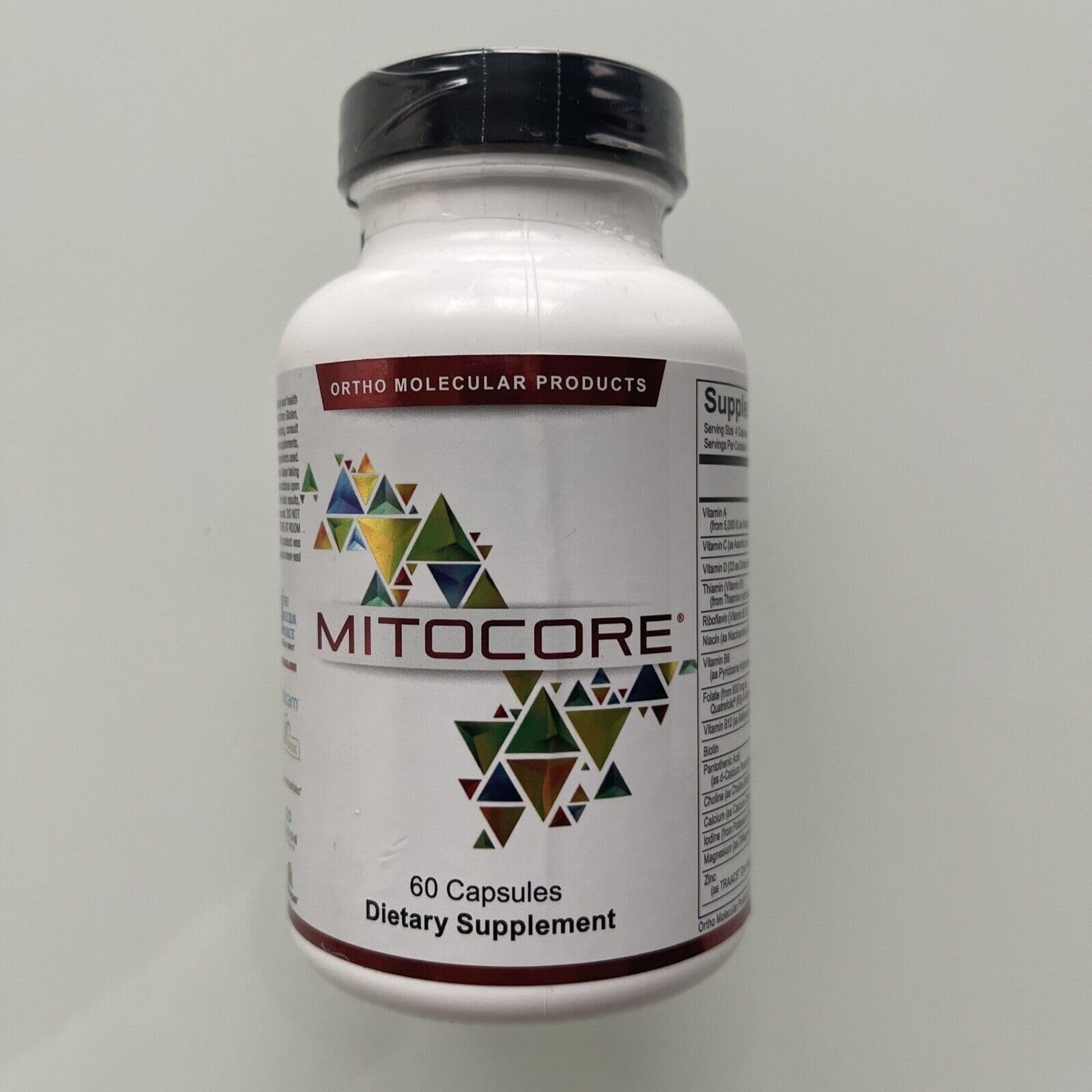 Ortho Molecular Products MitoCORE 60 Capsules - Acetyl L-Carnitine, Alpha Lipoic Acid & N-Acetyl Cysteine for Energy Production & Antioxidant Support