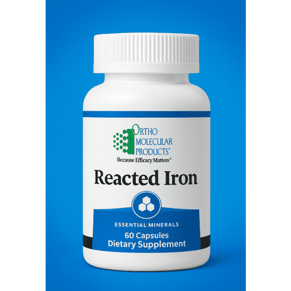 Ortho Molecular Reacted Iron - 60 Capsules