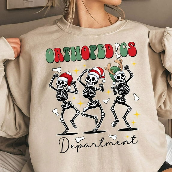 Ortho Nurse Christmas Sweatshirt, Orthopedics Department Team Shirt, Funny Holiday Nurse Gift, Ortho Crewneck