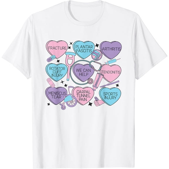 Ortho Nurse Love Day Orthopedic Doctor Heart Candy T-Shirt WHITE Unisex S-5XL Hot Trending Shirt, Vintage Birthday Gift