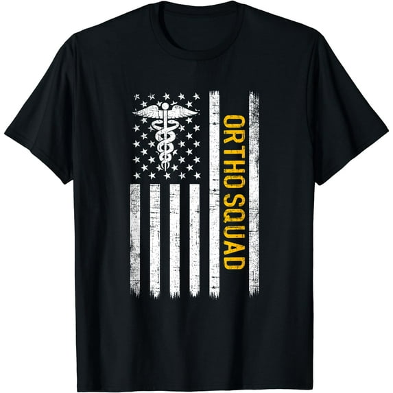 Ortho Squad American Flag surgeon, assistant orthopedic T-Shirt